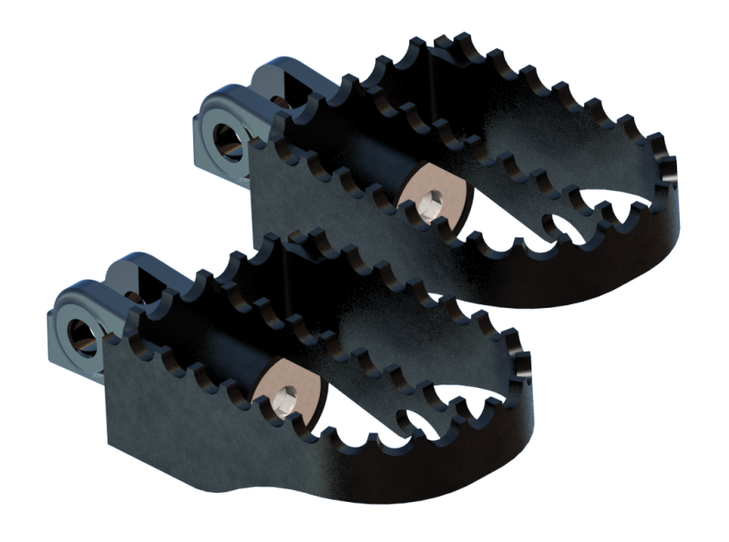 Burly Brand MX Pegs Rider - Black-Footpegs-Burly Brand