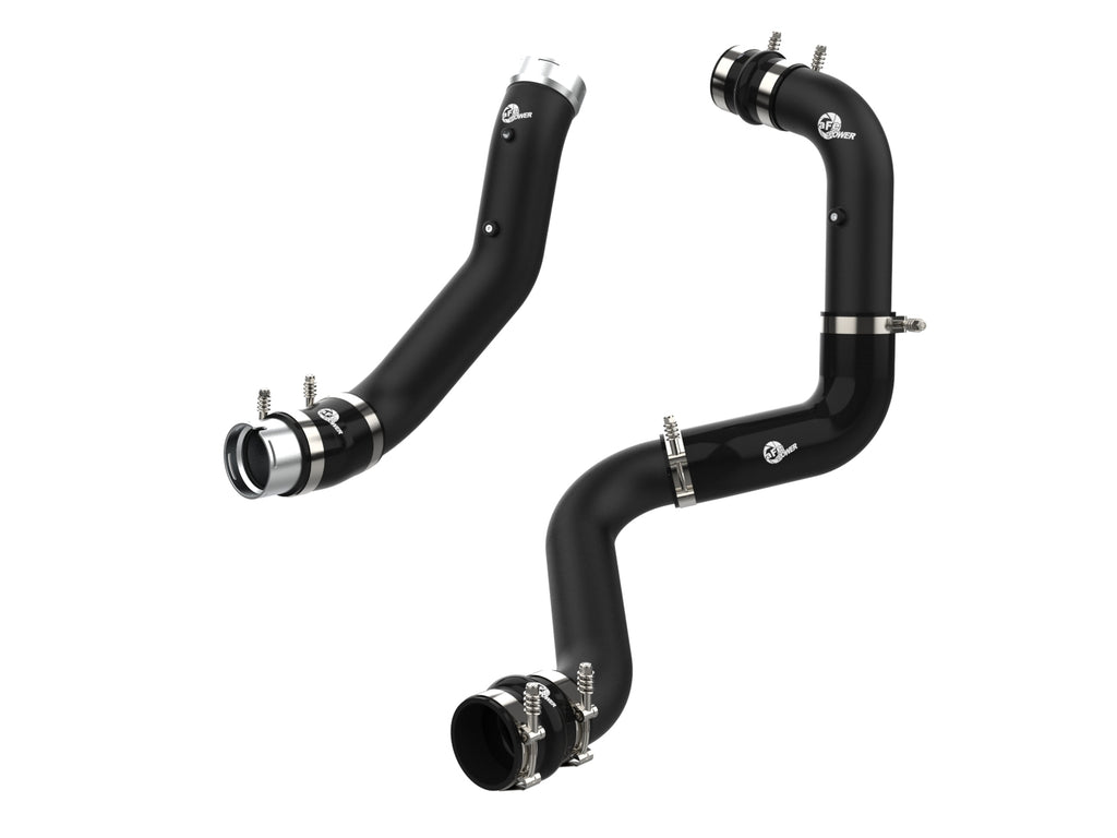 aFe aFe BladeRunner Black 3in Aluminum Charge Pipe Kit 20-21 GM Diesel Trucks V8-6.6L (td) L5P