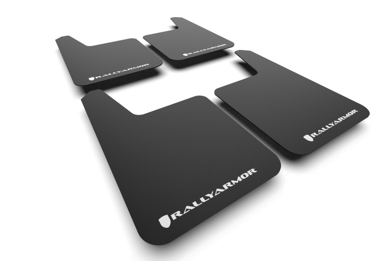RALMF20-BAS-WH-Rally Armor Universal Basic Plus w/ White Logo-Mud Flaps-Rally Armor
