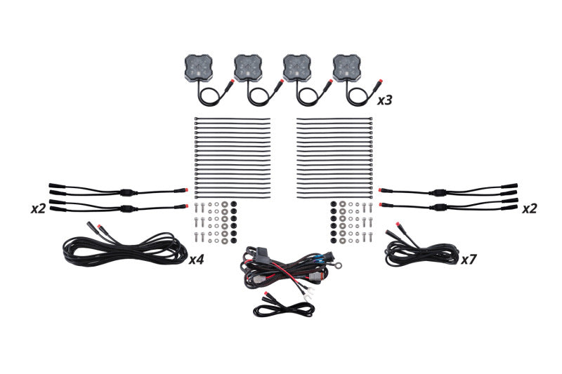 DIODD7748-Diode Dynamics RGBW Rock Light Installer Kit (12-pack)-Light Accessories and Wiring-Diode Dynamics
