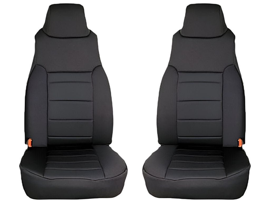 RUG13296.01-Rugged Ridge Seat Cover Kit Black 11-18 Jeep Wrangler JK 2dr-Seat Covers-Rugged Ridge
