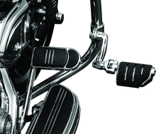 Load image into Gallery viewer, KUR7555-Kuryakyn Trident Dually Longhorn Offset 1-1/4inch Clamp Chrome-Footpegs-Kuryakyn