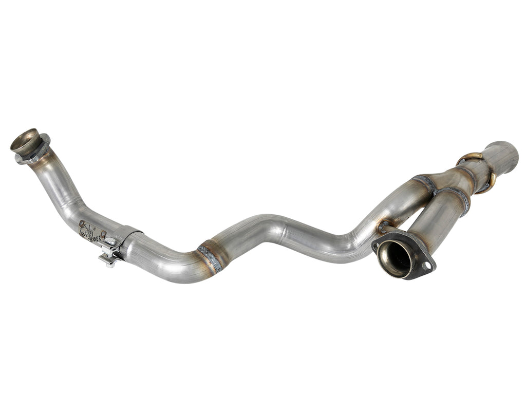 aFe aFe POWER Twisted Steel Y-Pipe 2-1/4in 409 SS Exhaust System 2018 Jeep Wrangler (JL) V6-3.6L