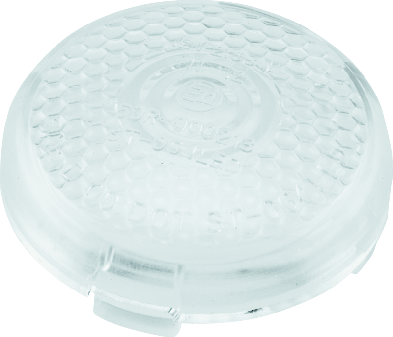 BKC489868-Bikers Choice Replacement Honycomb Clear Lens For LED Bullet Turn Signal-Lights Corner-Bikers Choice