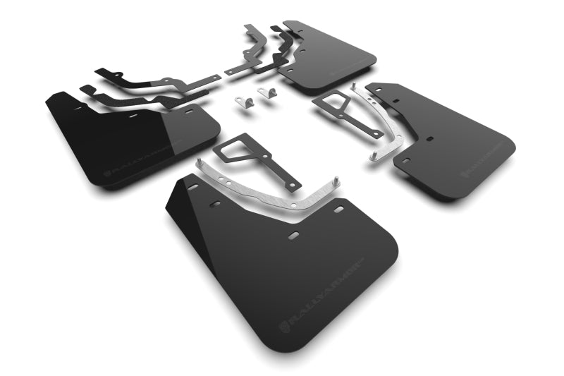 RALMF117-UR-BLK-MBK-Rally Armor 2025+ Hyundai Ioniq 5 N Black Mud Flap w/ Metallic Black Logo-Mud Flaps-Rally Armor