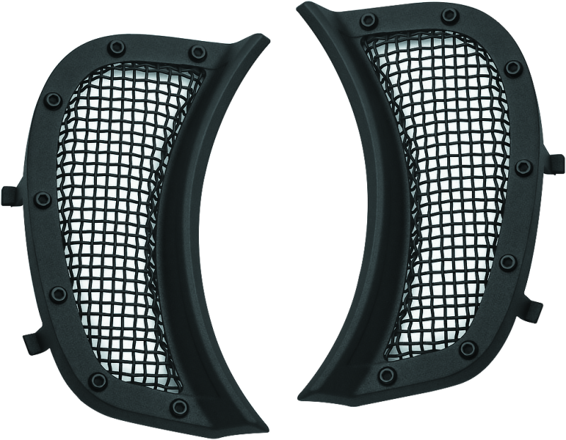 KUR6519-Kuryakyn Mesh Headlight Vent Accents Black-Exterior Trim-Kuryakyn