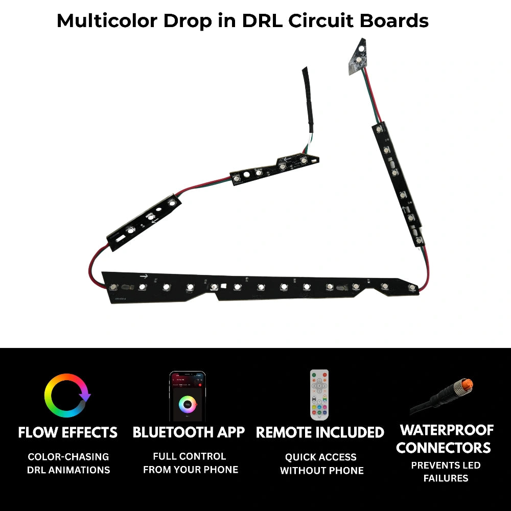 RGB Halo Kits (2010-2013) Infiniti G37 Multicolor Flow DRL Boards (for Spyder Headlights only)