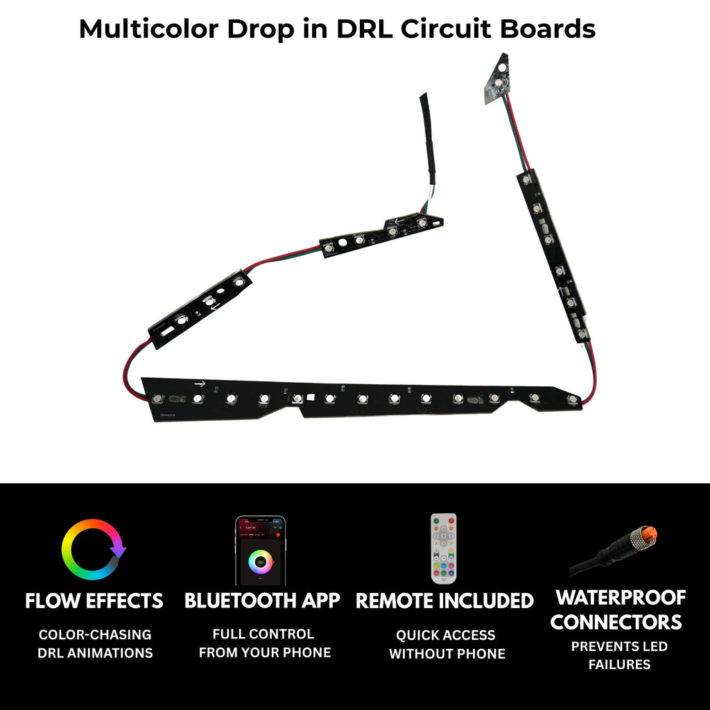 RGB Halo Kits (2010-2013) Infiniti G37 Multicolor Flow DRL Boards (for Spyder Headlights only)