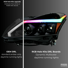 Load image into Gallery viewer, RGB Halo Kits (2010-2013) Infiniti G37 Multicolor Flow DRL Boards (for Spyder Headlights only)