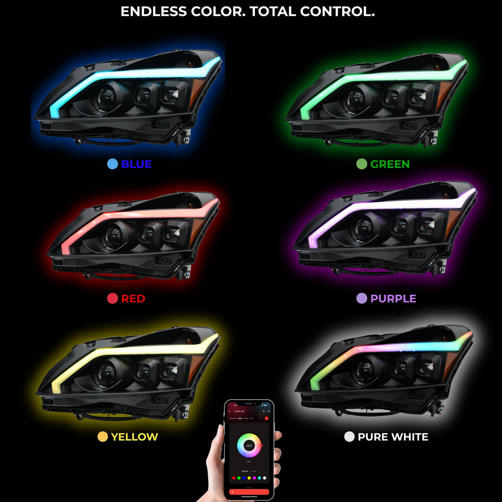 RGB Halo Kits (2010-2013) Infiniti G37 Multicolor Flow DRL Boards (for Spyder Headlights only)