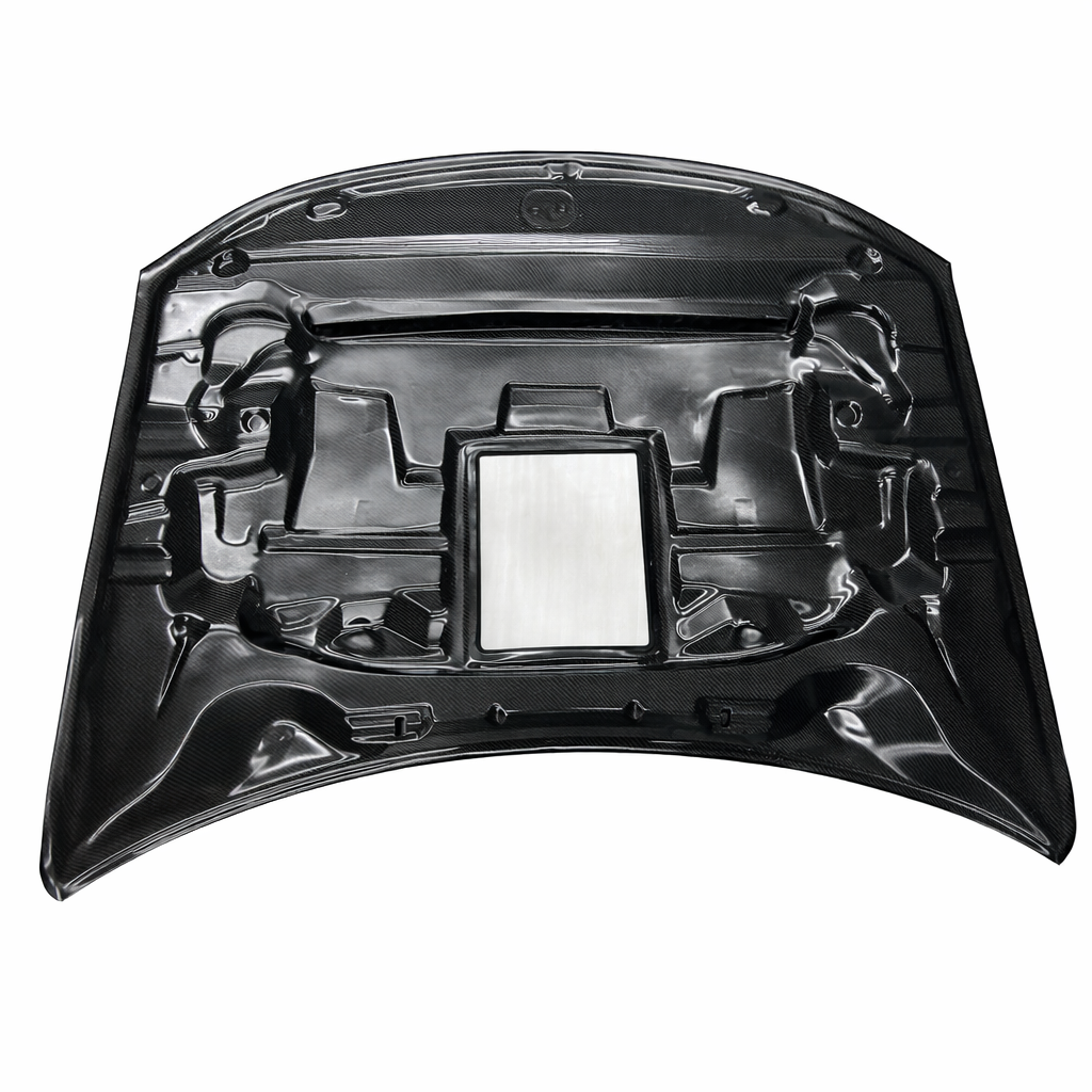 Fiberglass inner carbon fiber outer Demon Window Hood