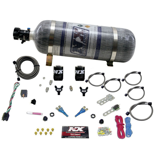 -Nitrous Express Ford EFI Dual Nozzle Nitrous Kit (100-300HP) w/Composite Bottle-Nitrous Systems-Nitrous Express