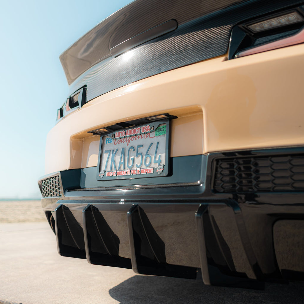2014 2015 Chevy Camaro Evo Style Shark Fins Rear Diffuser Quad Single