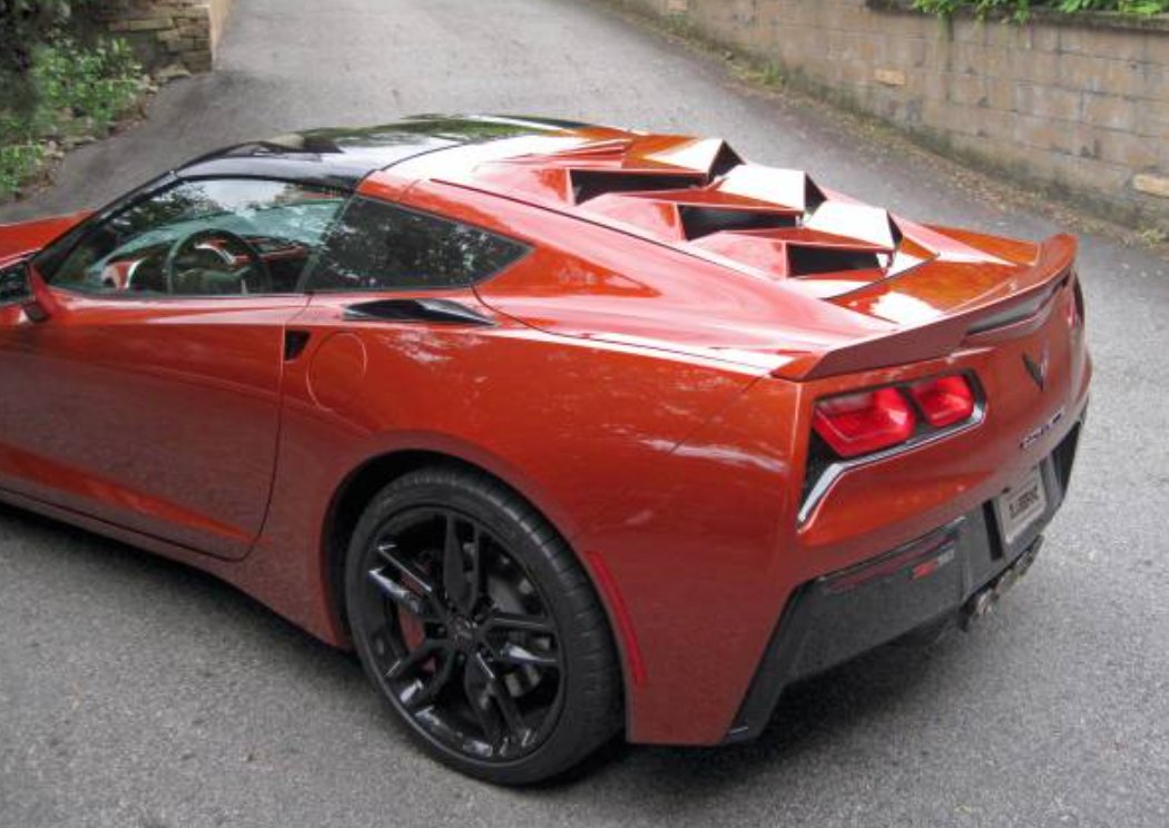 C7 Corvette Stingray 2014-2019 3rd Brake Light Spoiler Blackout – Smoked Acrylic, Self-Adhesive