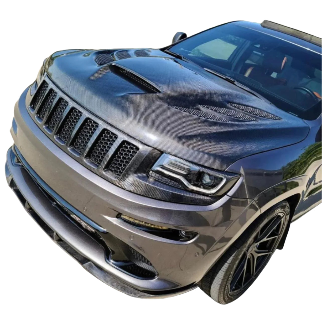2014-2021 Jeep Grand Cherokee Carbon Fiber Headlight Covers BOAW