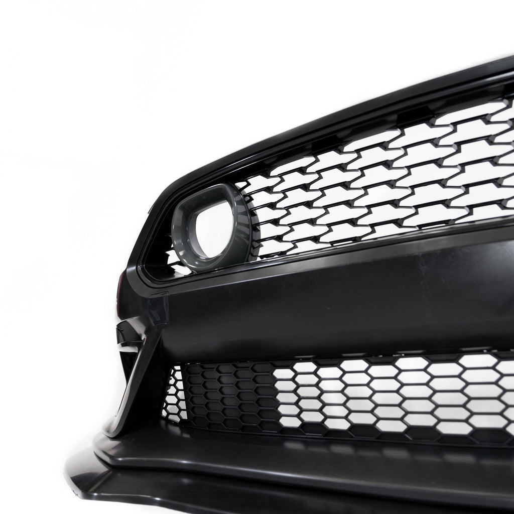 2015-2017 Ford Mustang MACH1 Conversion Bumper Kit with Upper Grille LED Lights-Bumper Accessories-Auto Addict-