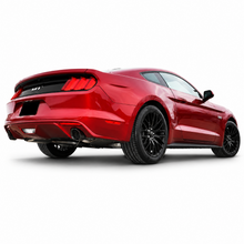 Load image into Gallery viewer, Rear view of a 2015-2017 Ford Mustang GT with CORSA black dual-tip axle-back exhaust