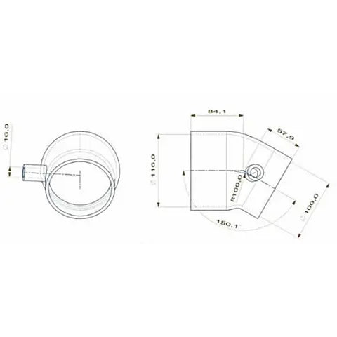 Dodge Hellcat OEM Intake Air Box Silicone Coupling-Silicone Couplers & Hoses-Black Ops Auto Works-