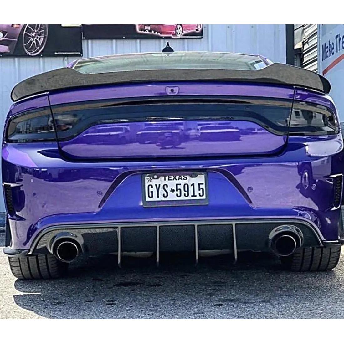 Dodge Charger Carbon Fiber Rear Diffuser 2015-2023 Non-Widebody – Black ...
