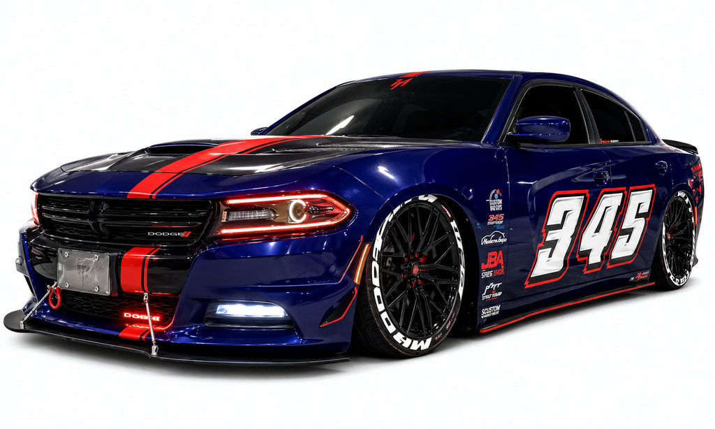 Custom carbon fiber hood for 2015-2023 Dodge Charger by Black Ops Auto Works