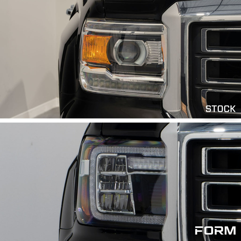 -Form Lighting - 2014 GMC Sierra LED Reflector Headlights (pair)-Headlight-Form Lighting
