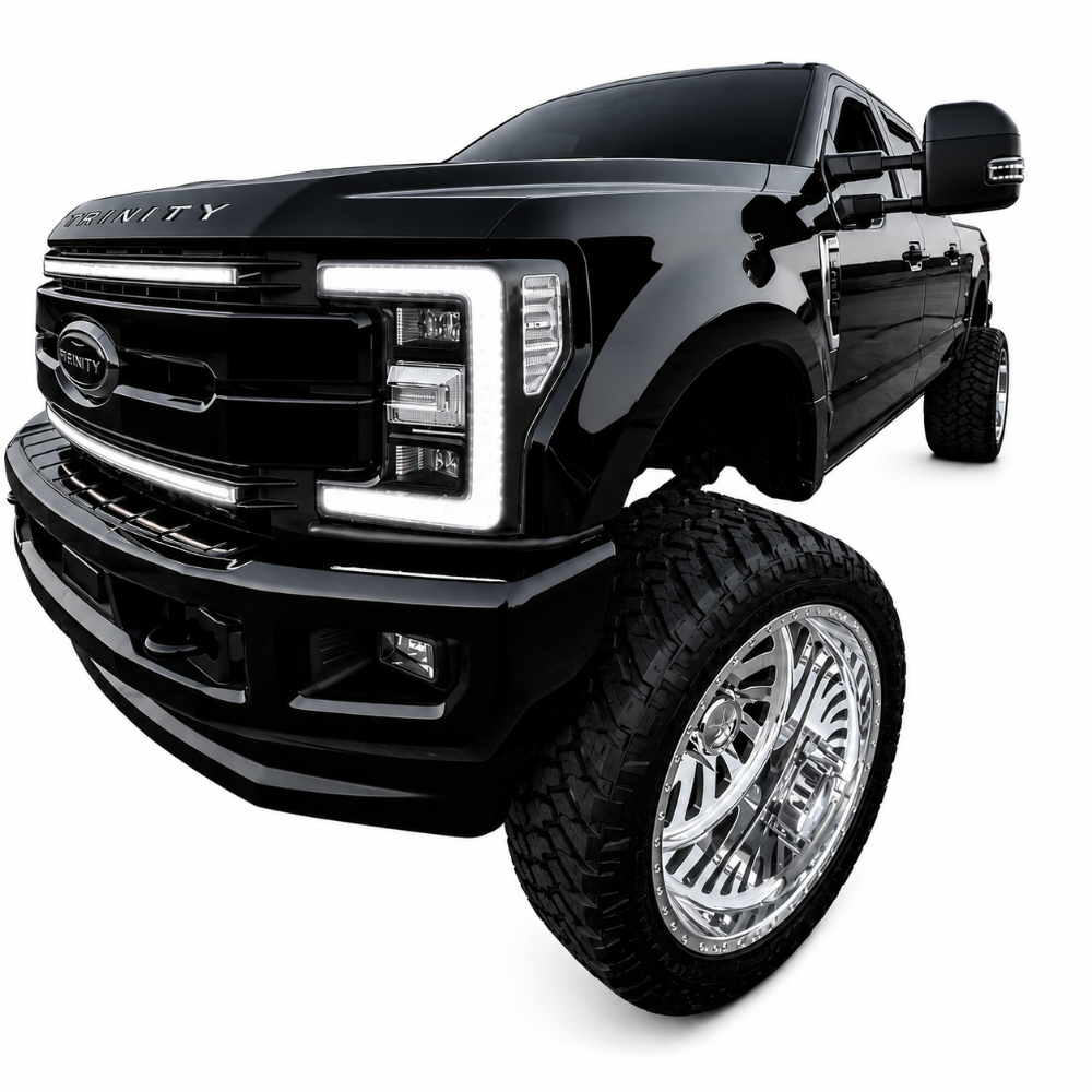 2017-2019 Ford F-250 and F-350 multicolor DRL kit with RGBW and color chasing effects