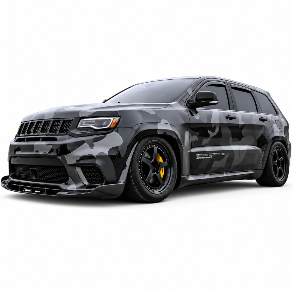 TrackDemon Carbon Fiber Front Lip Splitter | 17-21 Jeep SRT Trackhawk ...