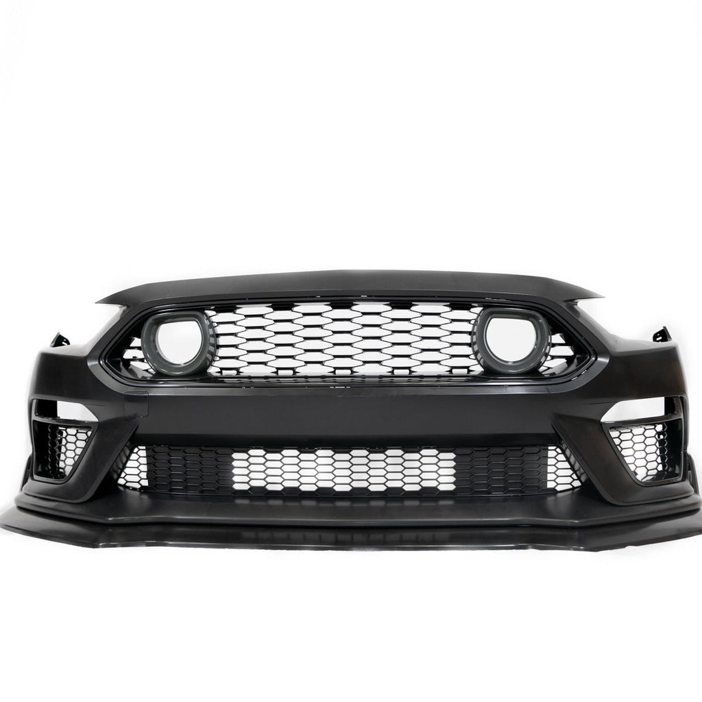 2018-2022 Ford Mustang MACH1 Conversion Bumper Kit with Upper Grille LED Lights-Bumper Accessories-Auto Addict-