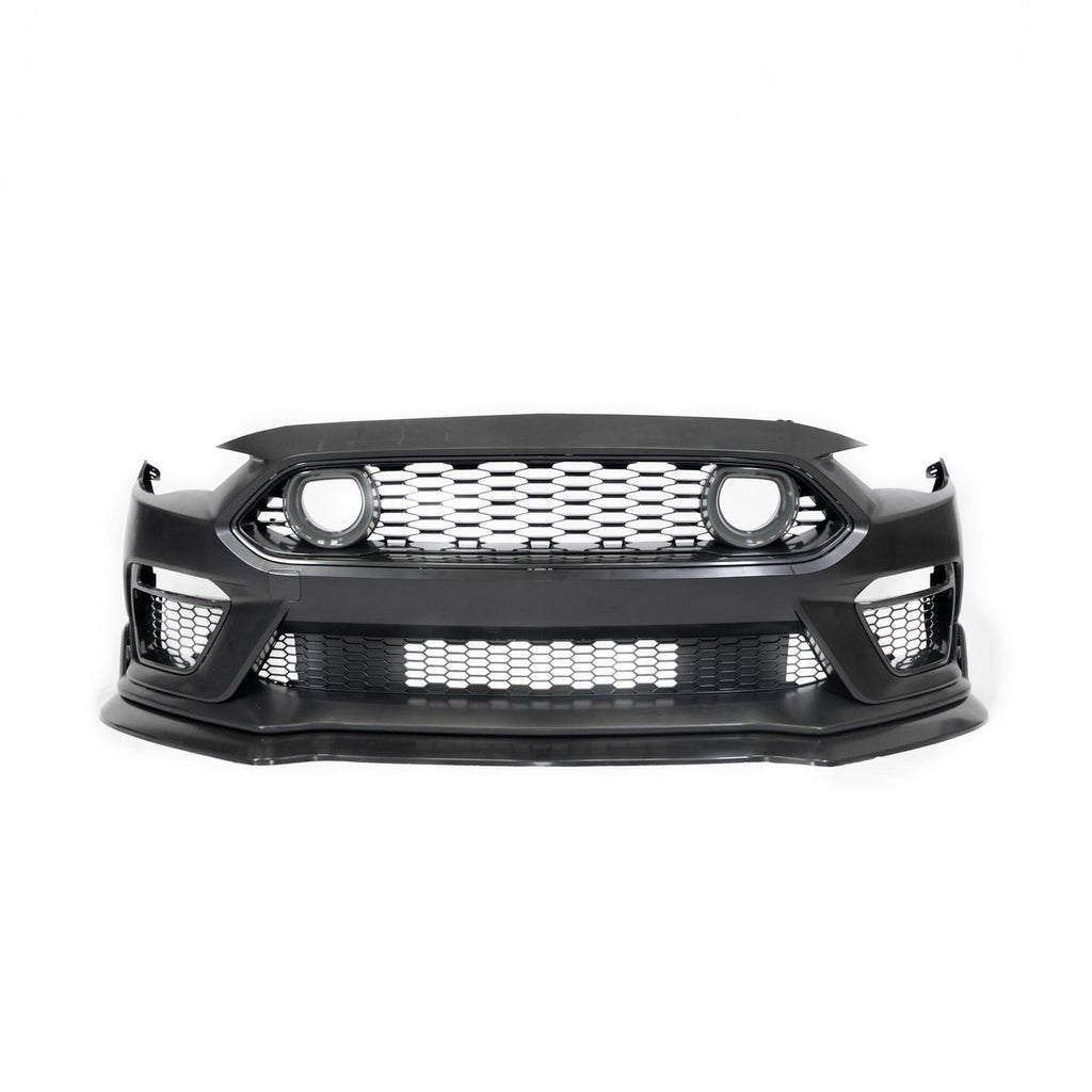 2018-2022 Ford Mustang MACH1 Conversion Bumper Kit with Upper Grille LED Lights-Bumper Accessories-Auto Addict-