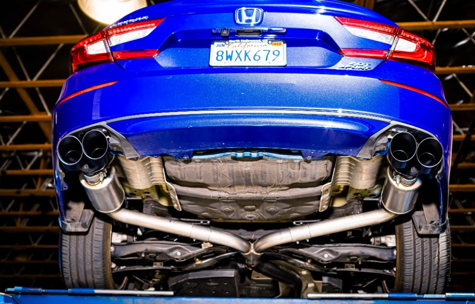 2018+ Honda Accord 3" Frontpipe - Back Exhaust w/ Ceramic Coated Tips - Black Ops Auto Works