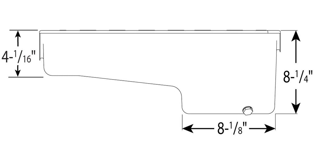 Moroso 1986+ Chevrolet SBC (w/Passenger Side Dipstick) Wet Sump 6qt 8.25in Steel Oil Pan - Black