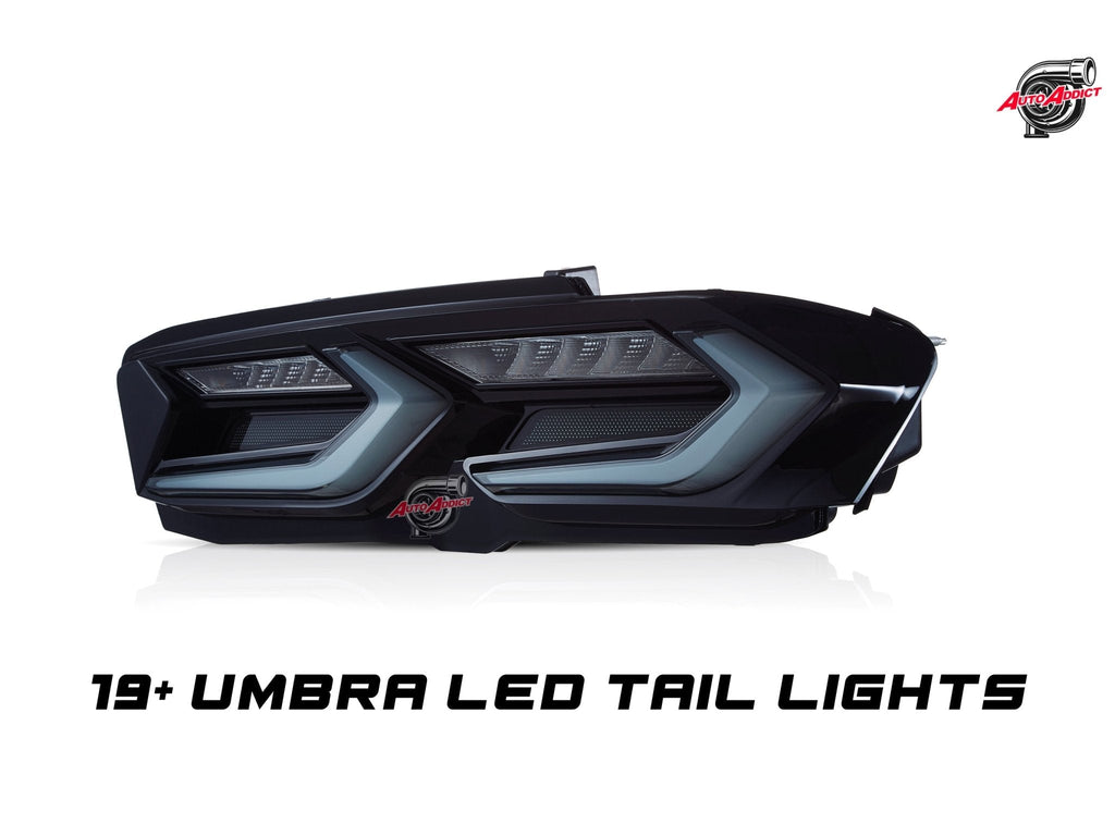 2019-2023 Chevy Camaro Umbra Amber Sequential LED Taillights Gloss BLK/ Smoke Lens - Black Ops Auto Works
