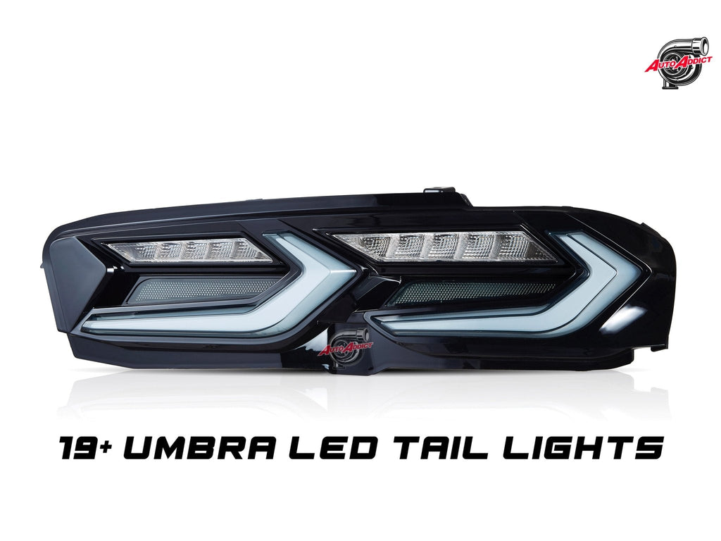 2019-2023 Chevy Camaro Umbra Amber Sequential LED Taillights Gloss BLK/ Smoke Lens - Black Ops Auto Works