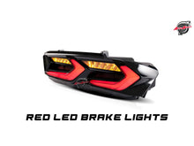 Load image into Gallery viewer, 2019-2023 Chevy Camaro Velox Amber Sequential LED Taillights Gloss BLK/ Red Lens - Black Ops Auto Works