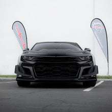 Load image into Gallery viewer, 2019-2023 Chevy Camaro ZL1 1LE Track Package Front Bumper Conversion 13pcs Flat BLK w/RS Headlights - Black Ops Auto Works