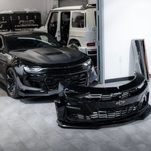 Load image into Gallery viewer, 2019-2023 Chevy Camaro ZL1 1LE Track Package Front Bumper Conversion 13pcs Flat BLK w/RS Headlights - Black Ops Auto Works