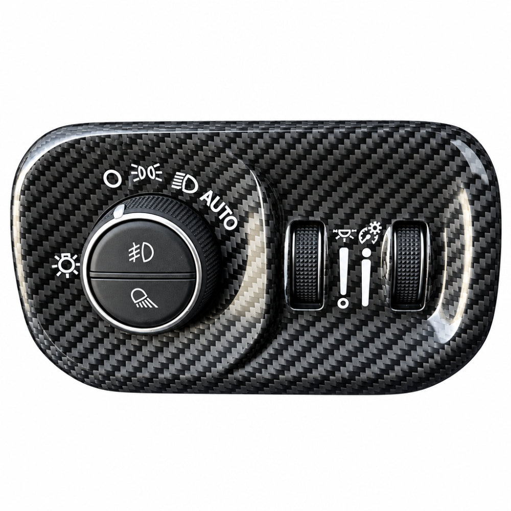 2019+ RAM 1500/ TRX / RHO Carbon Fiber Cover Headlight Control Bezel — Exotic Innovations product image 1