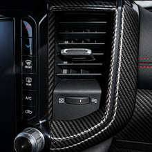 Load image into Gallery viewer, 2019+ RAM 1500/ TRX / RHO Carbon Fiber Cover U-Connect Air Vent Trim — Exotic Innovations product image 2