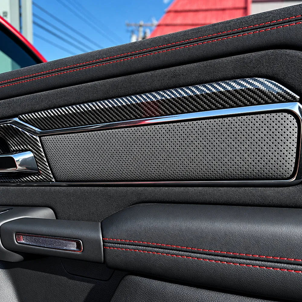 2019+ RAM 1500 TRX/RHO Carbon Fiber Interior Door Applique Covers — Exotic Innovations product image 4
