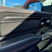 Load image into Gallery viewer, 2019+ RAM 1500 TRX/RHO Carbon Fiber Interior Door Applique Covers — Exotic Innovations product image 7