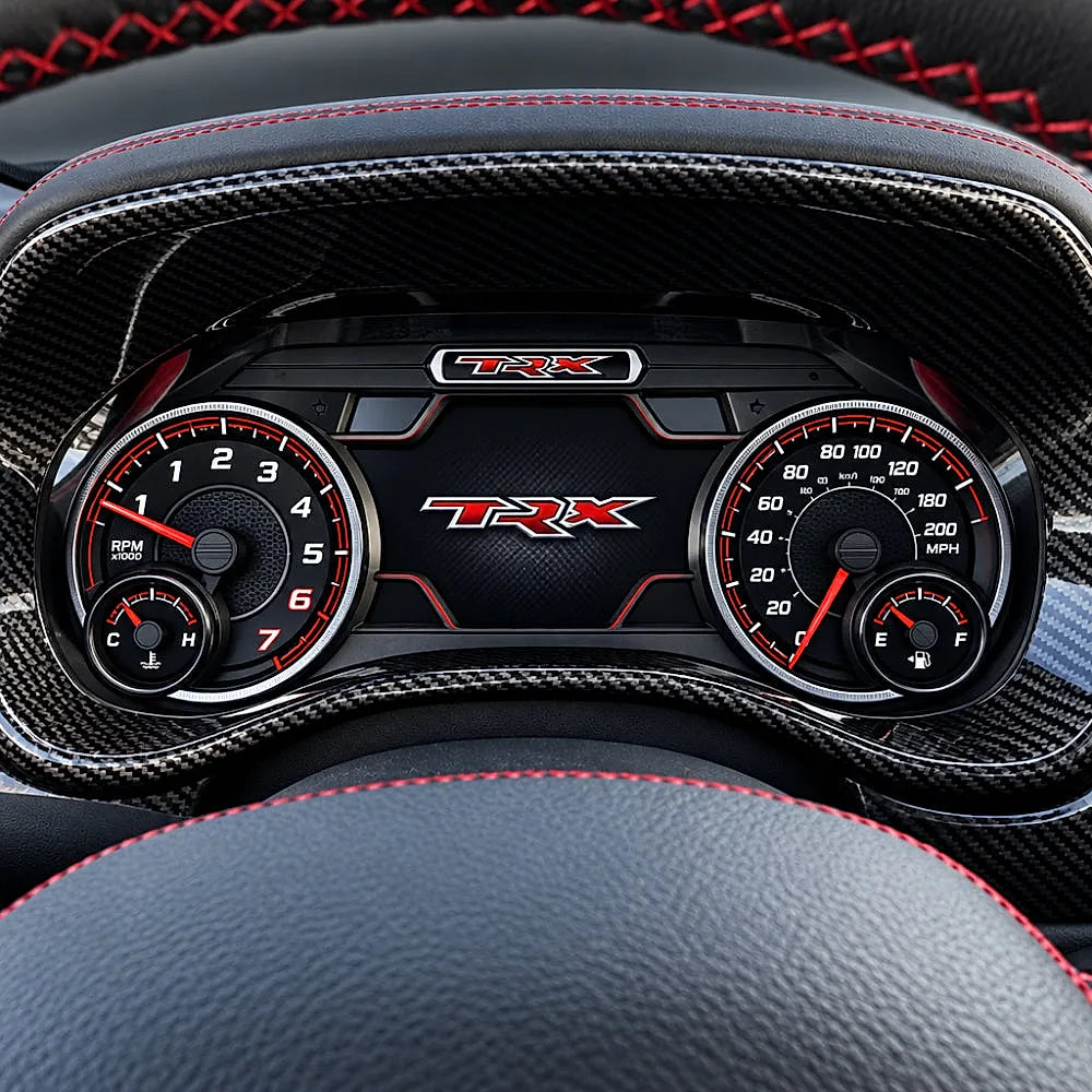 2019+ RAM 1500/ TRX / RHO Gauge Bezel Carbon Fiber Cover — Exotic Innovations product image 2