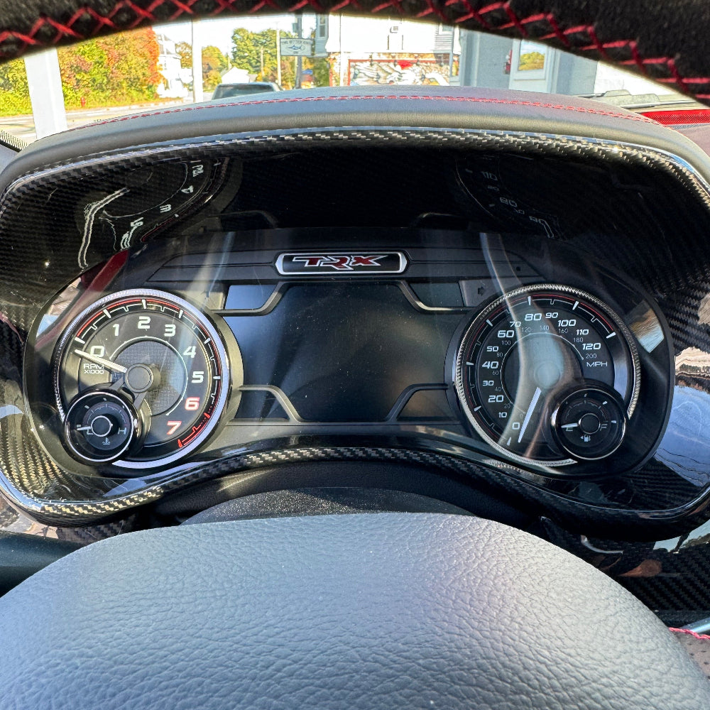 2019+ RAM 1500/ TRX / RHO Gauge Bezel Carbon Fiber Cover Exotic Innovations