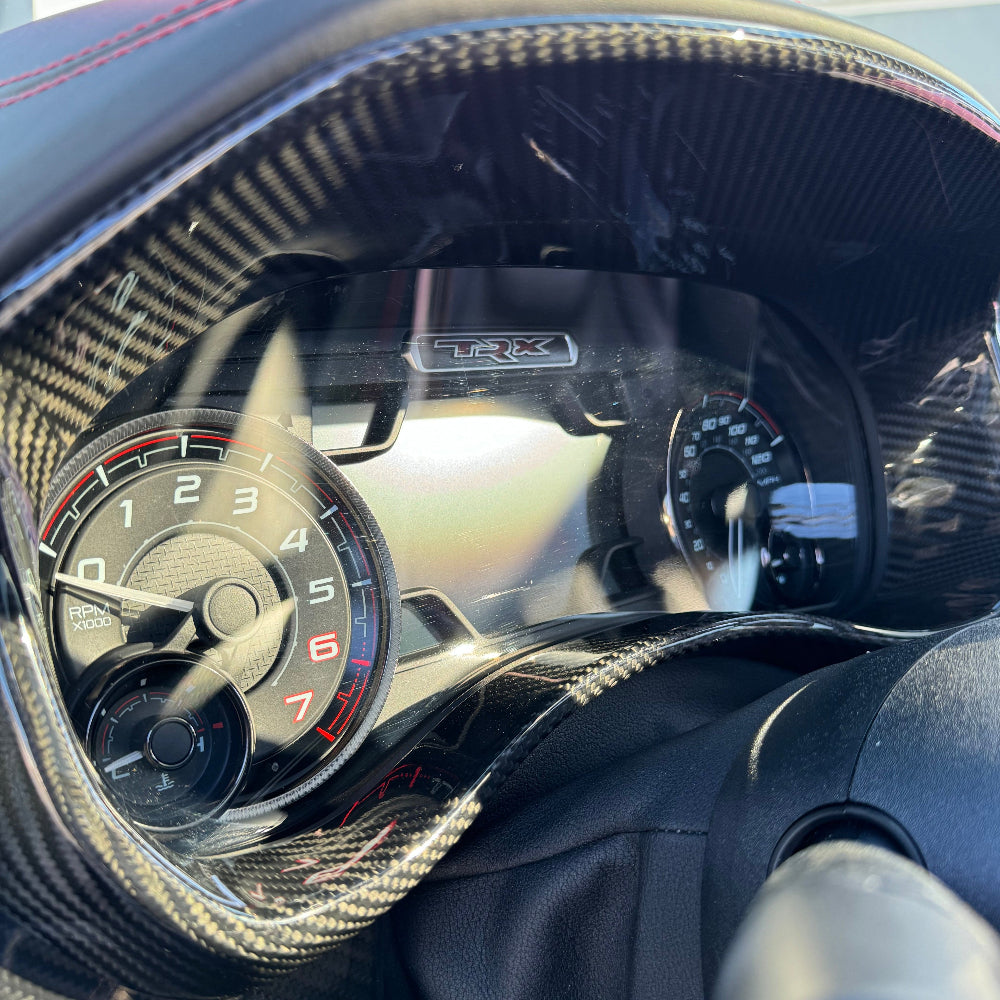 2019+ RAM 1500/ TRX / RHO Gauge Bezel Carbon Fiber Cover Exotic Innovations