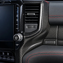Load image into Gallery viewer, 2019+ RAM 1500/ TRX / RHO Uconnect Radio Carbon Fiber Trim Panels — Exotic Innovations product image 4