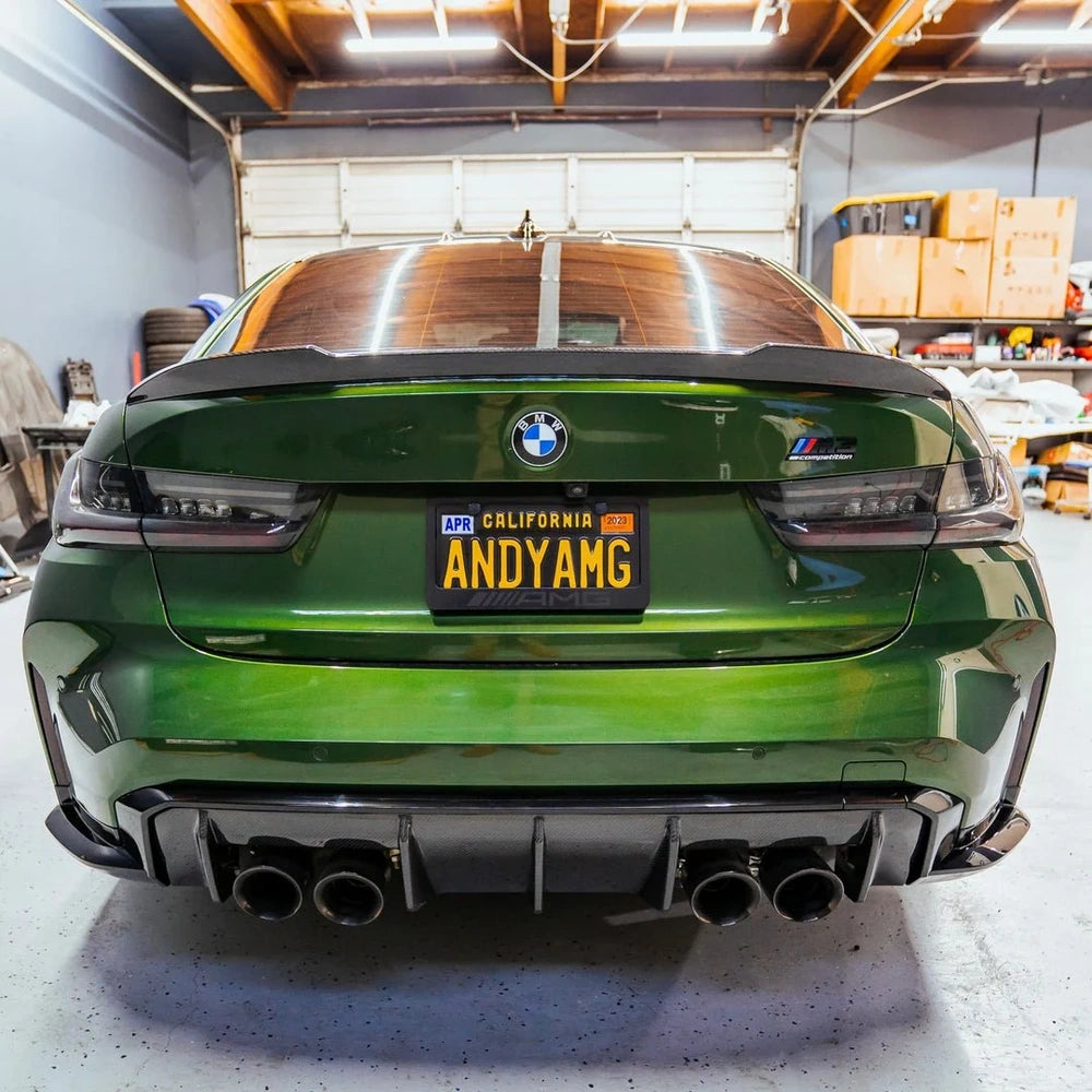 2020-Present BMW M3 3 Series CS Style Carbon Fiber Rear Spoiler - BayOptiks G80-G20-Spoiler