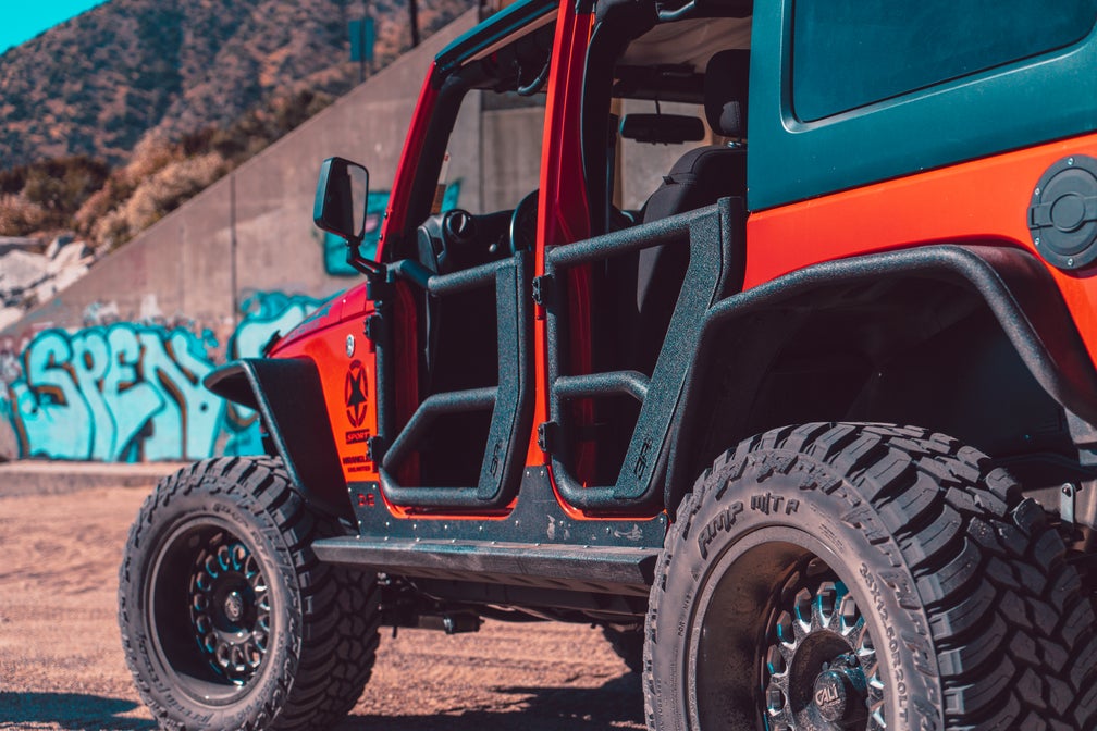 -Body Armor 4x4 07-18 Jeep Wrangler JK Tube Doors Rear Pair-Door Panels-Body Armor 4x4