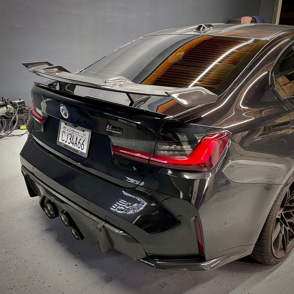 2021-Present BMW M3 M4 M Performance Style Carbon Fiber Rear Spoiler Wing - Black Ops Auto Works