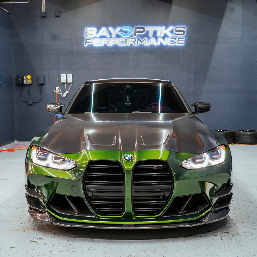 2021-Present BMW M3 M4 ACS Style Carbon Fiber Front Bumper Canards - Black Ops Auto Works