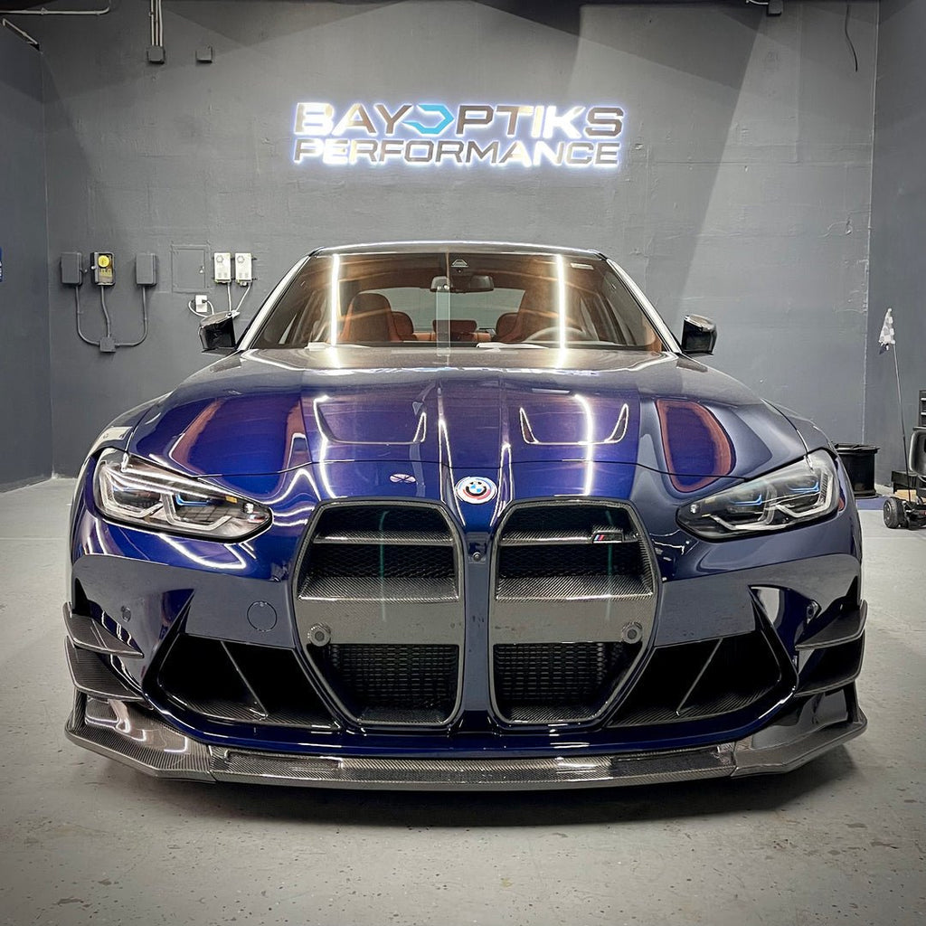2021-Present BMW M3 M4 ACS Style Carbon Fiber Front Bumper Canards - Black Ops Auto Works