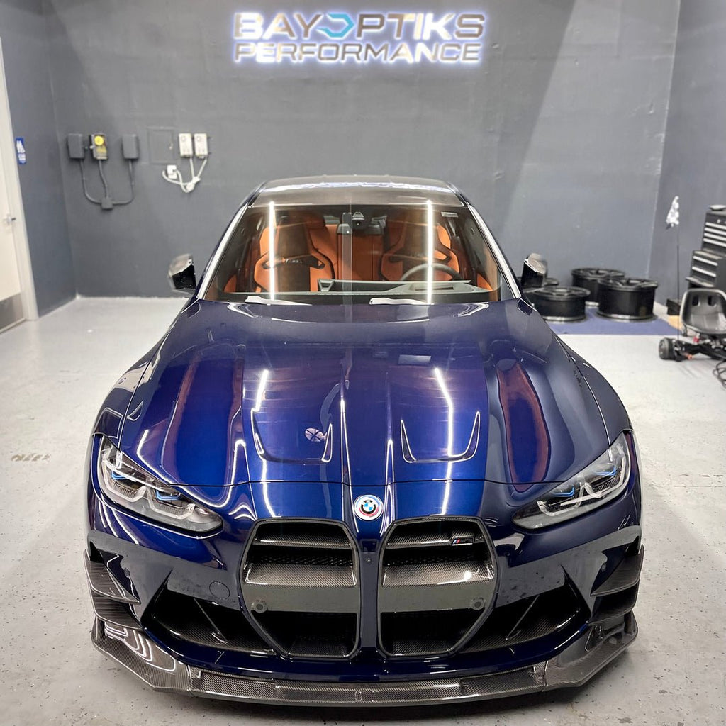 2021-Present BMW M3 M4 ACS Style Carbon Fiber Front Bumper Canards - Black Ops Auto Works